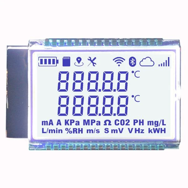 7-Segment-LCD-Display mit LED-Hintergrundbeleuchtung